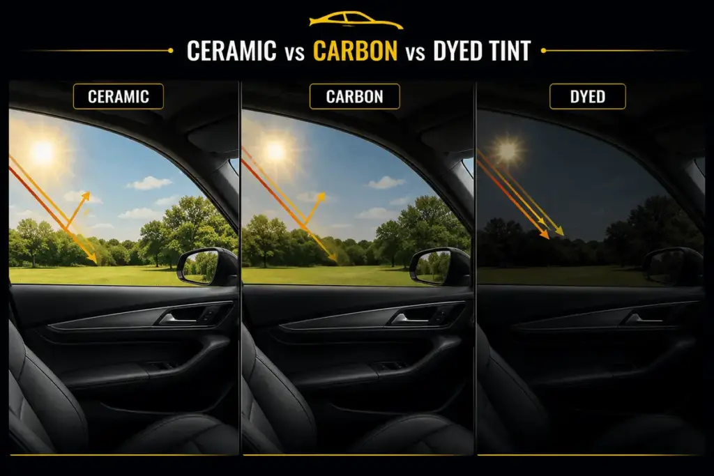 Ceramic vs Carbon vs Dyed Tint