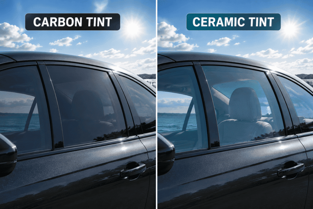 Ceramic vs Carbon Window Tint by seven star window