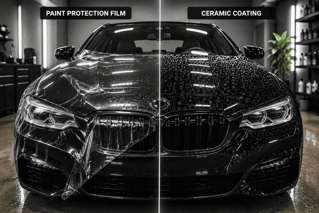 Car Paint Protection Film vs Ceramic Coating
