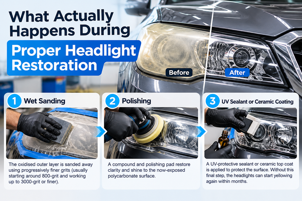 What Actually Happens During Proper Headlight Restoration